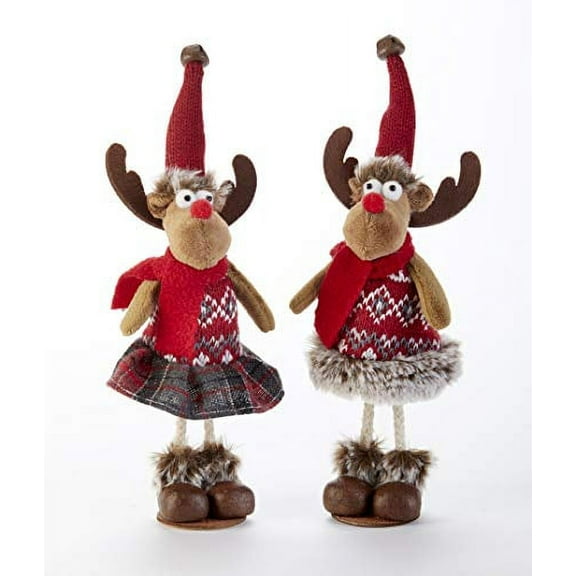DeltonProducts 8" Standing Knit Sweater Moose, 2 Asst