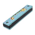 thumbnail image 2 of Motif Girafe en Bois Série Double 32 Trous harmonica Enfant Bleu, 2 of 4