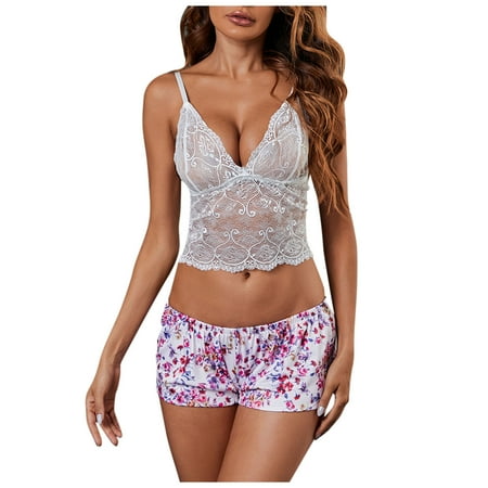 

HGWXX7 New Fashion Lace Lingerie Underwear Sleepwear Steel Ring Pajamas Garter Lingerie Set