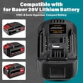 thumbnail image 3 of Adaptador para Bauer 20V Batería Li-ion Convertir a para Ma*kita 18V, Usar para Ma*kita 18V Batería Herramientas Eléctricas Inalámbricas (Solo Adaptador), 3 of 7