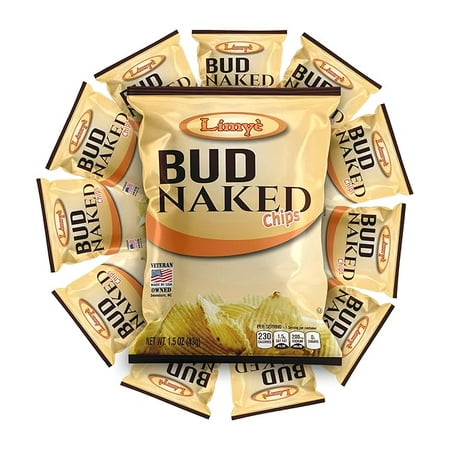 Limyè Bud Naked Potato chips, Healthy Kosher Certified Snacks Variety packs - Salted Chips, No Artificial Flavors, Vegan Gluten Free Chips, 3 Oz bag (Pack of 12)