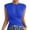 *Blue, variant on Women's Twist Back Cap Sleeve Top , Ladies' Crew Neck Fitted Wrap Blouse , Casual Summer Dressy Tank Top For Women,Gray,XS-XL