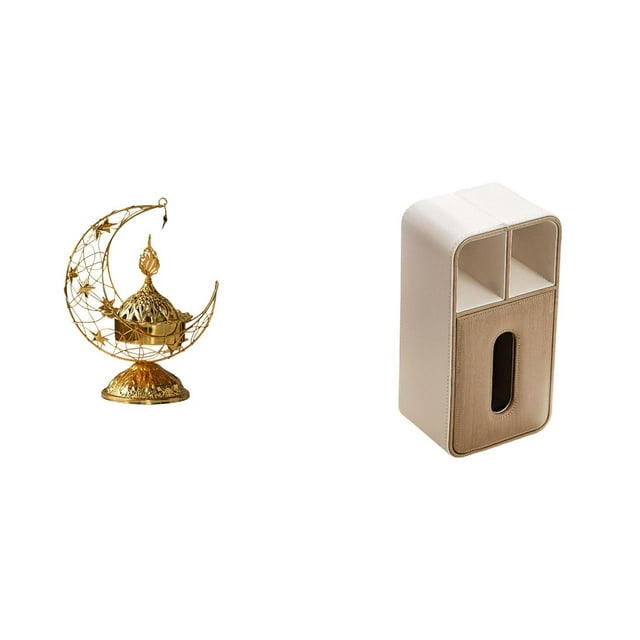 Portavelas De Incienso Antiguo Con Dispensador De Pañuelos Multiusos, Elegante Soporte Decorativo Para Sala De Estar, Oficina Y Decoración De Chimenea.
