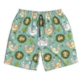 thumbnail image 3 of Uemuo Chicken Laying Eggs Pattern Men's Swim Trunks Hawaiian Beach Bathing Suit Swimsuits Beach Quick-Dry Shorts with Pockets-Large, 3 of 9