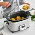 thumbnail image 3 of GreenPan 6-Quart, 14-in-1 Slow Cooker, Family Size, Ceramic Nonstick, Dishwasher Safe Parts, Cream, 3 of 11