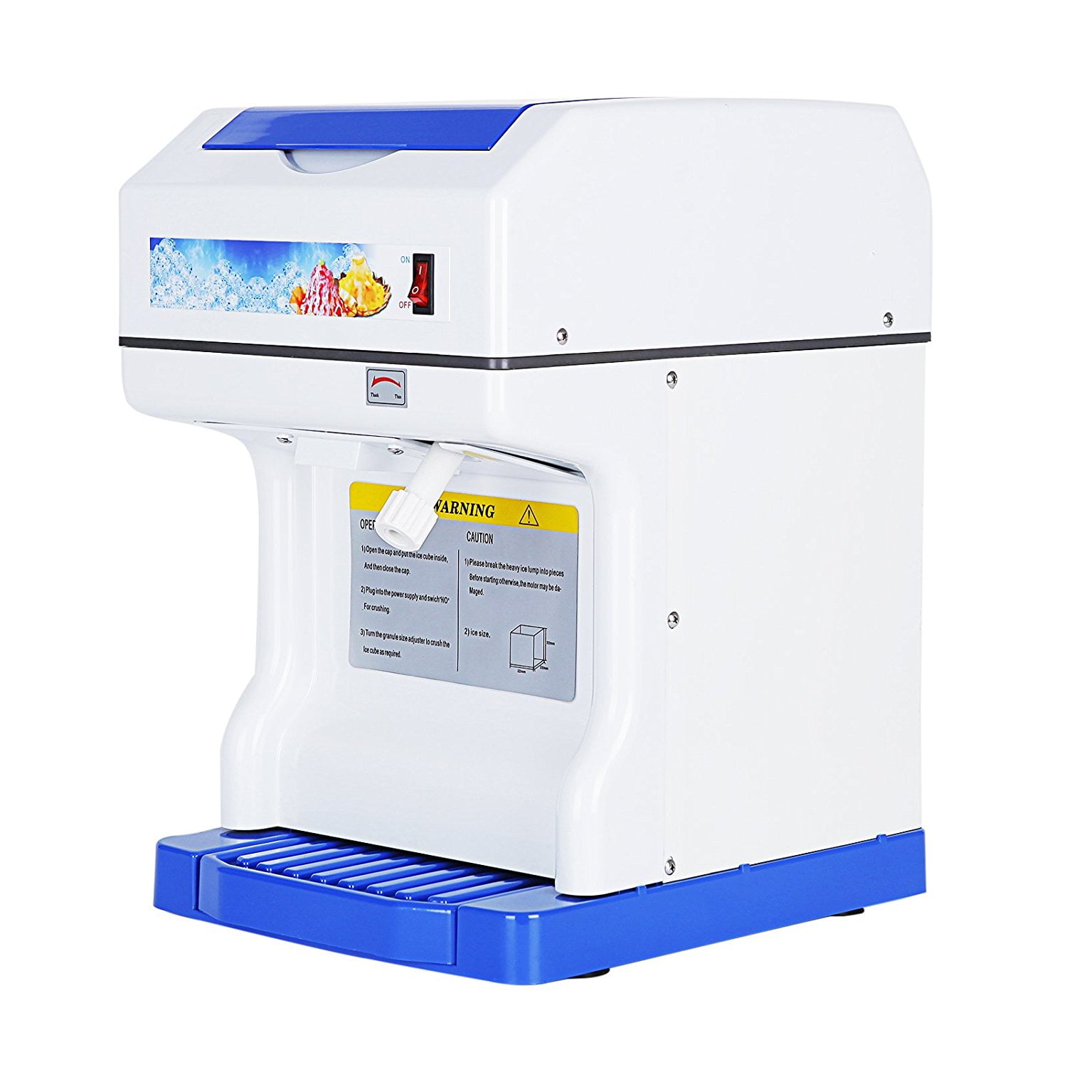 Kuppet Commercial Electric Ice Shaver Crusher Shaving Machine Snow Cone Maker,Tabletop Device