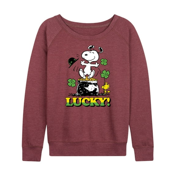 Peanuts - Lucky - Women's Lightweight French Terry Long Sleeve Shirt