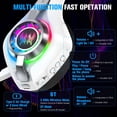 thumbnail image 4 of GJX 2026 New Wireless Gaming Headsets for Ps5/Ps4/Phone/Pc/Switch Controller,Pc Game Headset with Noise Canceling Microphone,3.5Mm Wired Over-Ear Gaming Headphones with Led Light,7.1 Surround Sound, 4 of 7