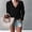Black, variant on Womens Henley Shirts V Neck Long Sleeve Button Down Tops Warm Waffle Knit Tees