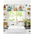 thumbnail image 6 of Fall Valances for Windows, Pumpkin Grass Green Eucalyptus Leaves Plant Rod Pocket Short Window Valance Curtains Holiday Window Treatment for Kitchen Living Room Bathroom, 54"x18", 6 of 6