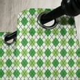 thumbnail image 2 of Ambesonne Irish Grommet Curtain Single Panel, Classical Argyle Pattern, 50"x60", Green Pale Green White, 2 of 5