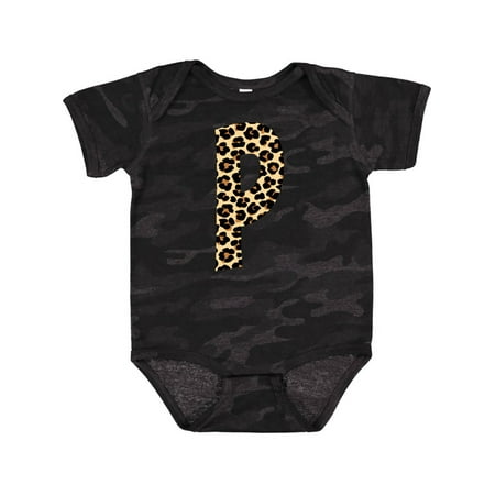 

Inktastic Leopard Print Letter P Gift Baby Boy or Baby Girl Bodysuit