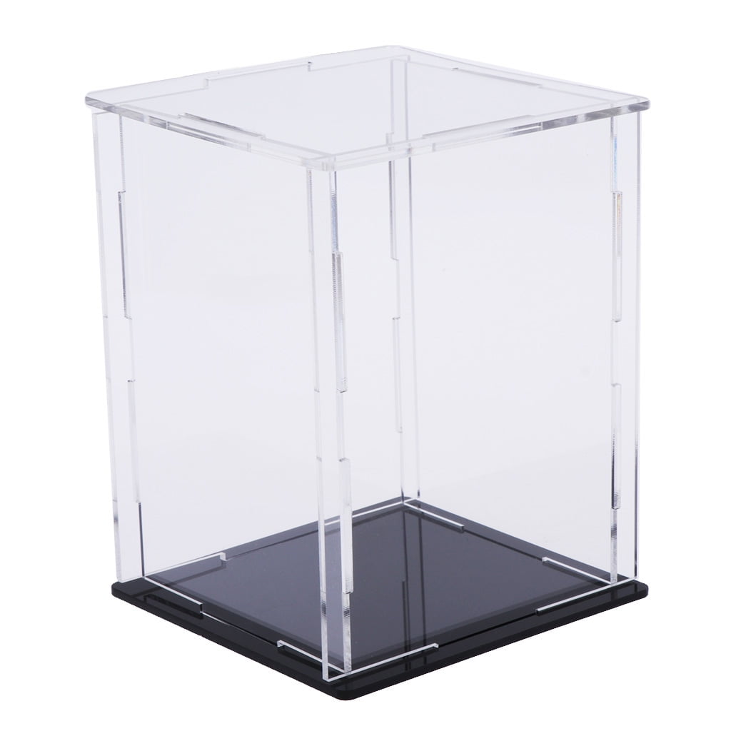 Details about   17" Large Acrylic Display Case Dustproof Clear Box Action Figures Self-Install 