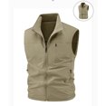 thumbnail image 6 of Zysthvn Mens Vest Fall Full Zip Fleece Casual Jackets for Men Stand Collar Solid Sleeveless with Pockets Outerwear, 6 of 10