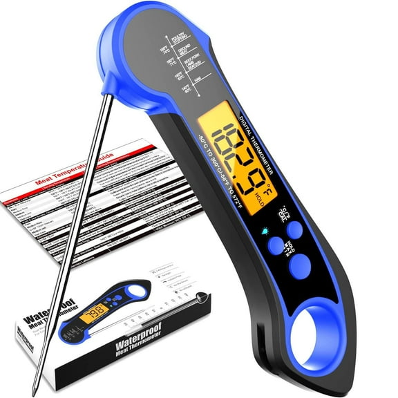 Waterproof Barbeque Thermometer Folding Kitchen Stainless Steel Food Thermometer Smart Kitchen Thermometer