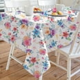 thumbnail image 5 of Polyester Oblong/Rectangle 60 x 84 Inch Washable Reusable Waterproof Table Cloth - Watercolor Floral Table Cover for Spring/Summer/Easter Decoration, 5 of 5