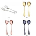 thumbnail image 3 of 2 pcs Gold Salad Spoon Fork Stainless Steel Cutlery Set Serving Tableware Kitchen Accessories Western, 3 of 5