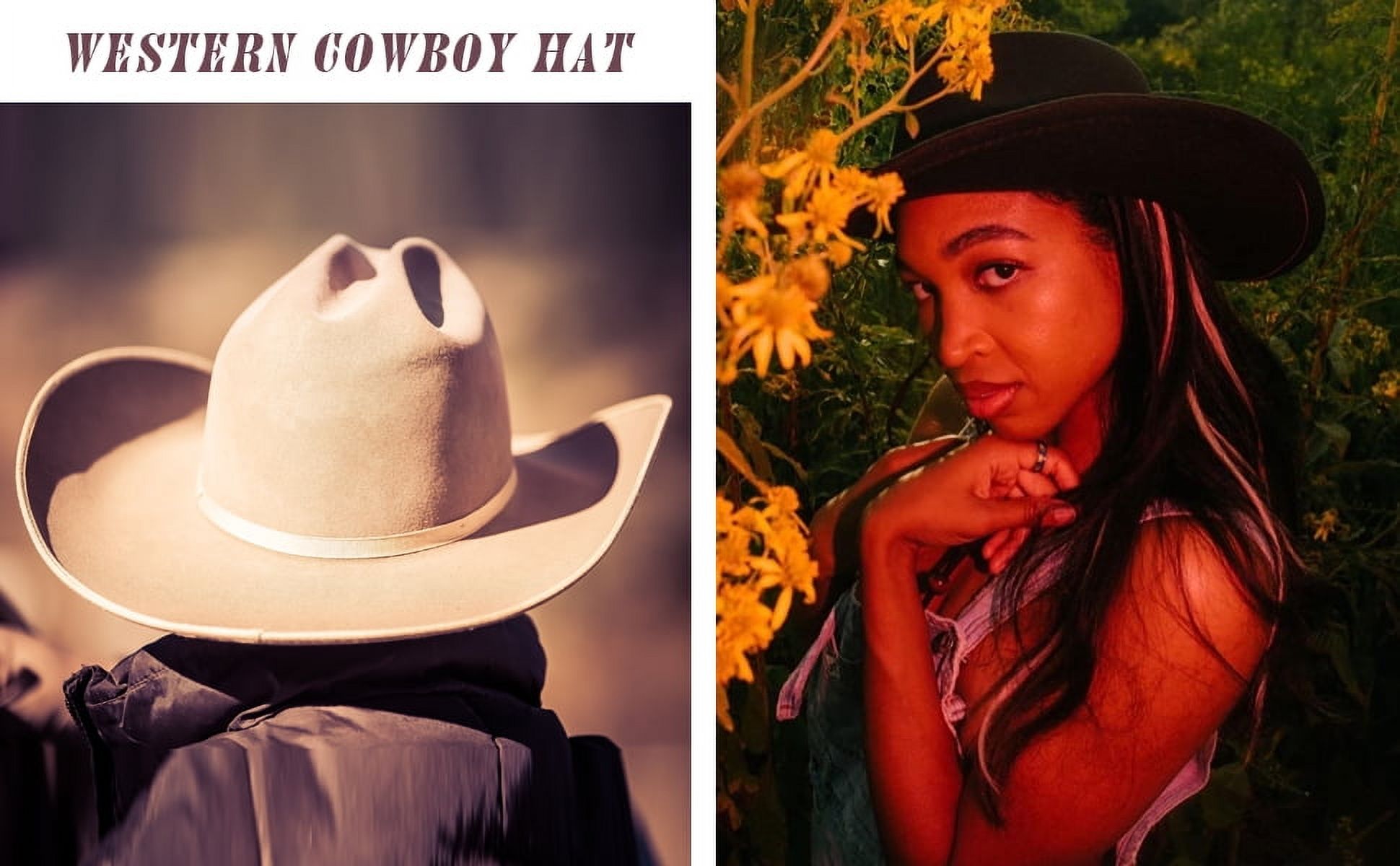 6524 Cowboy Hat Costume Cowgirl Hat With Heart Shaped Sunglasses & Bandana CPNG Cowboy Hat Set Cowgirl Hat with Feather Heart Shaped  main image 2
