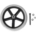 thumbnail image 1 of Roue de Remplacement pour Fauteuil Roulant en Caoutchouc Gris - Universelle 200mm 8 Pouces Petite Non Marquante, 1 of 5