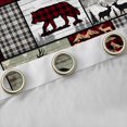 thumbnail image 4 of Homewish Rustic Bear Deer Blackout Curtains Set of 2 (52x84 Each) for Men, Jungle Hunting Window Curtains, Vintage Grey Red Patchwork Curtains and Drapes, Window Curtains Room Decor, 4 of 6