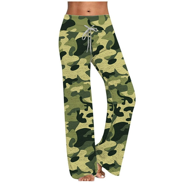 Pantalon de Détente Décontracté Confortable pour Femmes à Imprimé Floral avec Taille Élastique et Jambes Larges