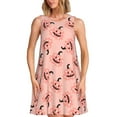 thumbnail image 1 of Fotbe Smiling Pink Pumpkins Vestido de Verano sin Mangas para Mujer – Vestido Midi Línea A, Estilo Camiseta Floral, Vestido Playero Casual y Fluido, 1 of 7