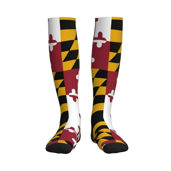 Maryland Flag Compression Socks Circulation Running Athletic Sports for Women Men