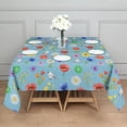 thumbnail image 3 of Pioneer Flower Floral Print Pattern Square Tablecloth, Waterproof Wipeable Spillproof Washable Table Cover for Home Kitchen Party Decor, 42"x42", 3 of 6