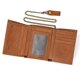 thumbnail image 1 of Cartera GEEK de piel de vaca para hombre, de alta calidad, vintage, de cuero genuino, antirrobo, con cadena, triple pliegue, tarjetero, 6006, 1 of 5