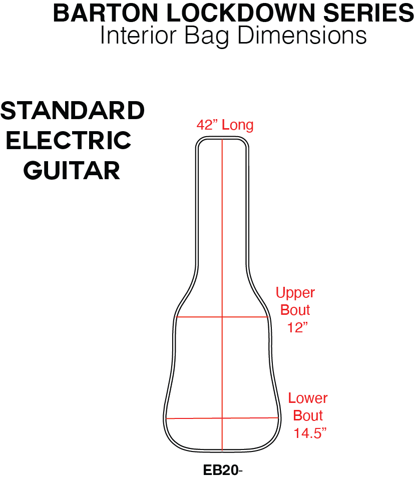 Barton Lockdown Premium Electric Guitar Gig Bag, Dune