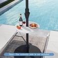 thumbnail image 4 of Costway 20” Outdoor Adjustable Umbrella Table for 1.5” & 1.9” Patio Umbrella Pole White, 4 of 10