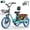 Cyan, variant on Flycity Electric Tricycle for Adults, Peak 1200W Electric Trike with 48V 15Ah Removable lithium battery, 20" 7 Speeds 3 Wheels Electric Bikes, Black