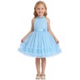 thumbnail image 6 of IBTOM CASTLE Pageant Dresses for Toddler Girls Halter Glitters Tulle Dress Princess Formal Birthday Party Wedding Flower Girl Dress Blue, 6 of 7