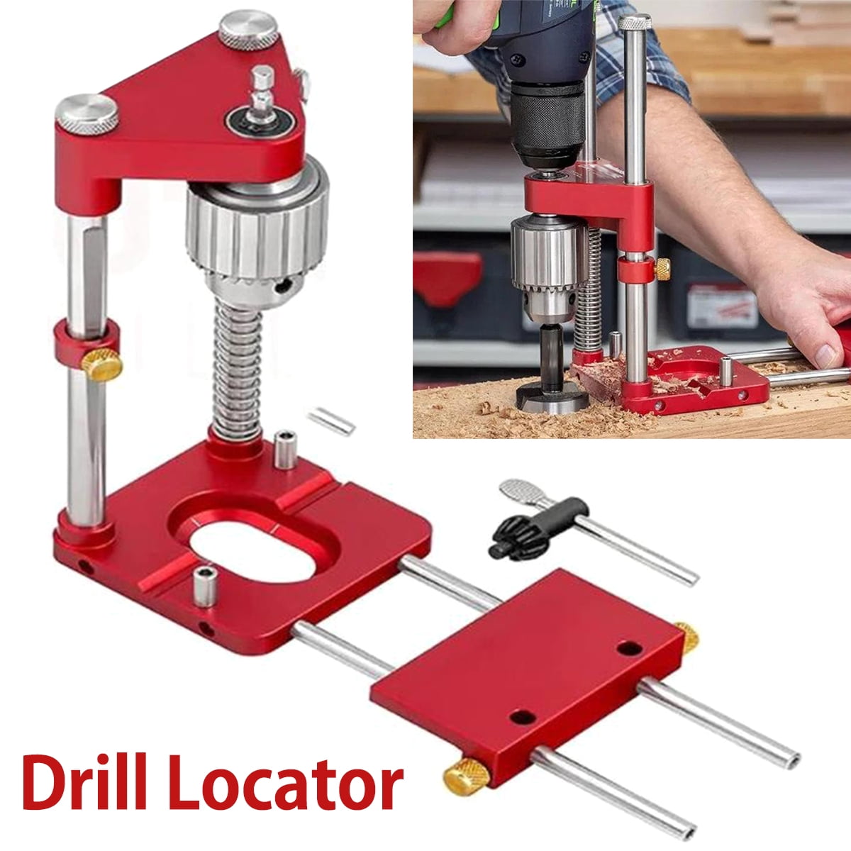 THRENS Woodworking Drill Locator Tool Accurate Drilling Positioner 6/8