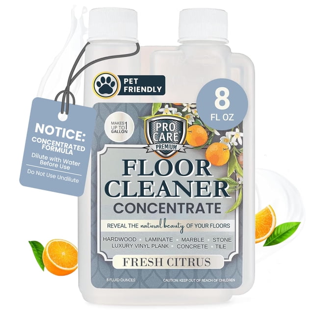 Limpiador de pisos ProCare Citrus Concentrate de 3,78 L para vinilo y madera