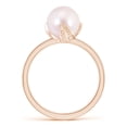 thumbnail image 2 of ANGARA Trillium Japanese Akoya Cultured Pearl Solitaire Ring in 14K Rose Gold for Women | June Birthstone, Birthday, Anniversary, Jewelry Gift for Women | Pearl Ring, 2 of 8