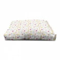 thumbnail image 4 of Yellow and Blue Pet House, Vertical Thin Stripes with Little Flowers and Colorful Tulips, Outdoor & Indoor Portable Dog Kennel with Pillow and Cover, 5 Sizes, Pink Yellow Pale Blue, by Ambesonne, 4 of 5