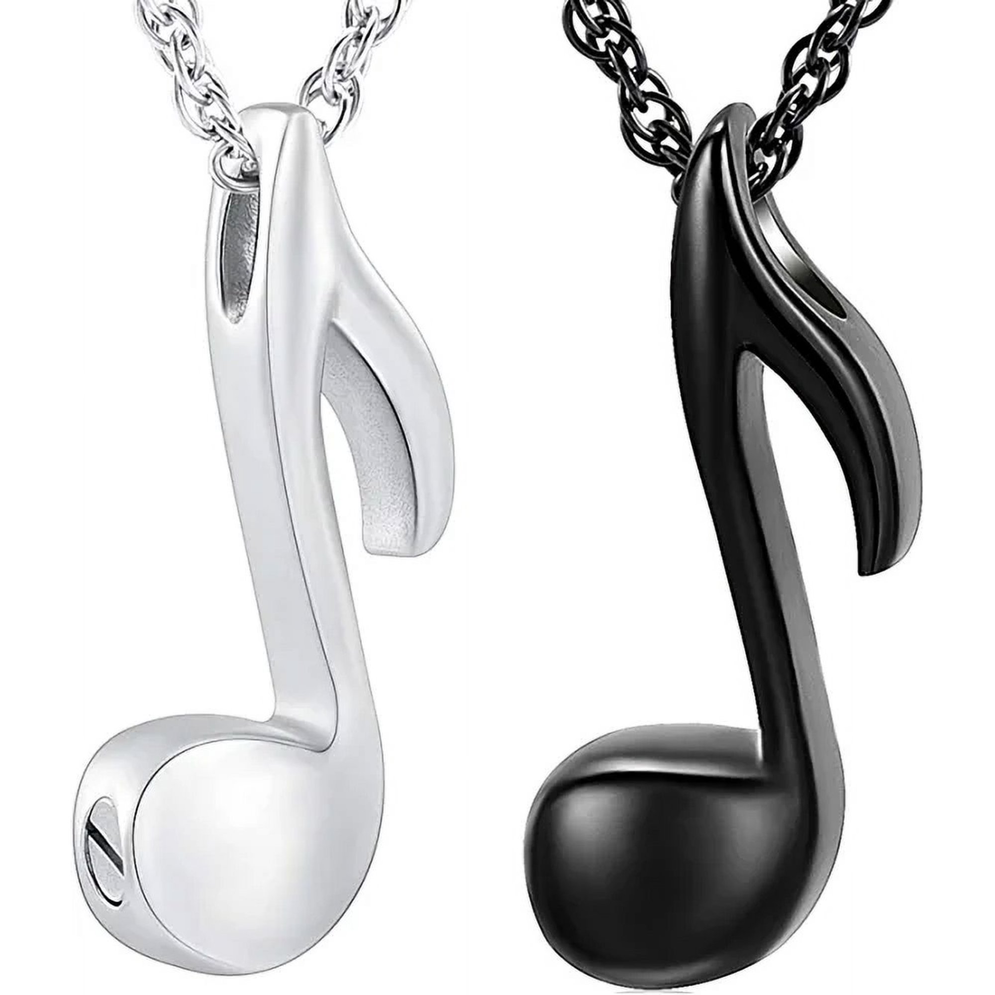 Women's Musical Note Necklace Cremation Jewelry Urn Necklace for Ashes for Women Men Keepsake Pendant Memorial Ashes Necklace