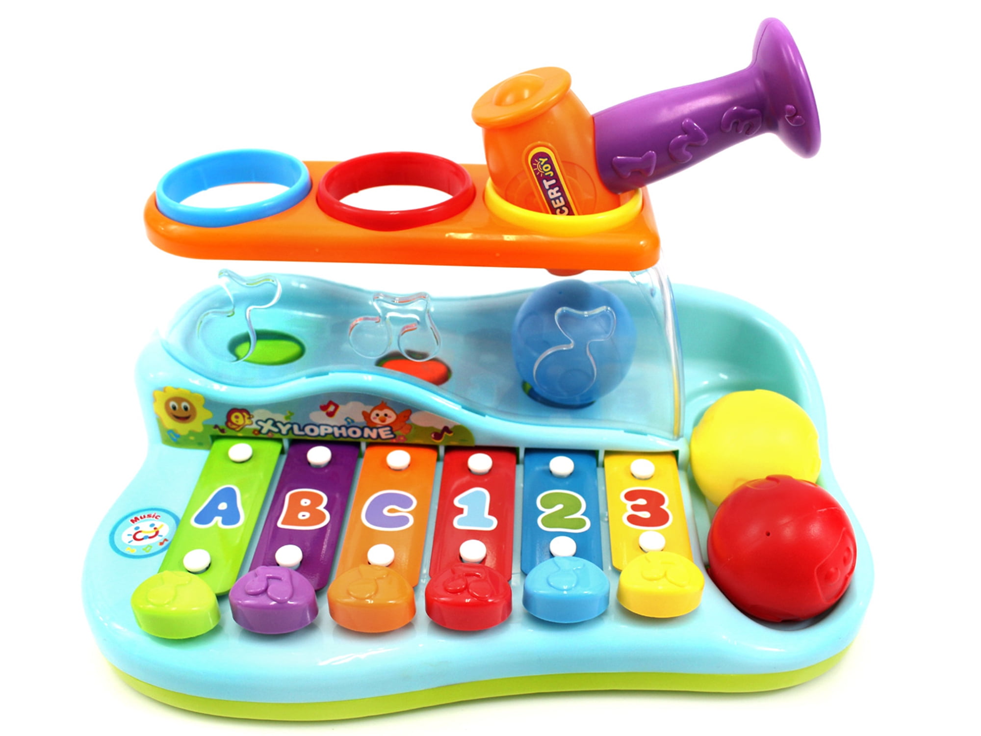 Xylophone Pound and Tap Bench Hammer, Kids Musical Instrument Set with