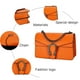 thumbnail image 4 of Bolso de hombro DEEPMEOW de cuero a la moda con bandolera naranja para mujer, 4 of 7
