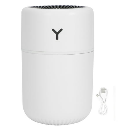 

2024 260ml Mini Desktop USB Rechargeable Humidifier with Colorful Ambient Light for Home UseWhite