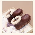 thumbnail image 6 of Boots for Girls, Kids Leather Construction With Warm And Thick Insulation Non- Rubber Sole Durable Winter Boots For Big Kids, Kids Snow Boots(f Brown,8-9 Years), 6 of 6