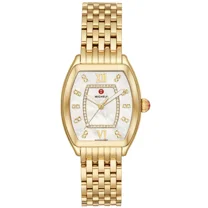 Michele Releve MWW19B000005 White Dial Gold Bracelet 31MM Womens Watch
