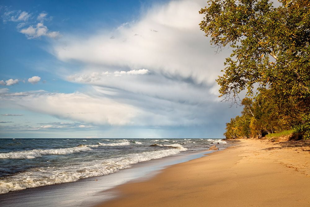 USAMichiganMunising Receding storm clouds at Pictured Rocks National