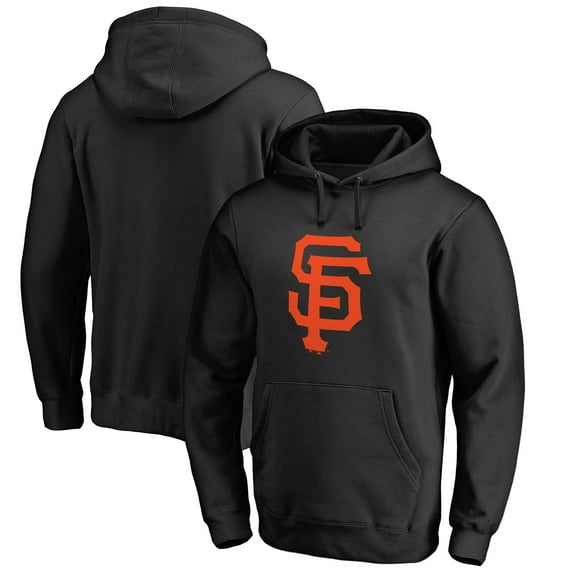 Men's Black San Francisco Giants Official Logo Fitted Pullover Hoodie