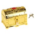 thumbnail image 5 of perfeclan Adventurous Treasure Box Pirate Treasure Box Props Jewelry Box Multifunction Antique Pirate Chest Storage Box for Party Favor gold, 5 of 9