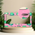 thumbnail image 2 of 1 Pcs Cute Frogs on Pink Background License Plate Frame,License Plate Cover for Car Decorative Parts,Aluminum License Plate Bracket Holder Rust-Proof for US Standard Car, 2 of 8