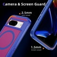 thumbnail image 5 of Magnetic for Google Pixel 8 Case,Compatible with MagSafe,Military Grade Dropproof Translucent Matte Hard Back Soft Edge Anti-Fingerprint Protective Case for Google Pixel 8,Blue+Rose, 5 of 8