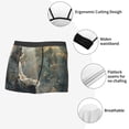thumbnail image 3 of Sikiie Forest Meditating White Tiger Print Men's Boxer Briefs, Elastic Waistband Boxer Briefs Leggings-Medium, 3 of 5
