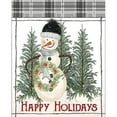 thumbnail image 3 of Jacobs, Cindy 12x14 Black Modern Framed Museum Art Print Titled - Happy Holidays Snowman, 3 of 5